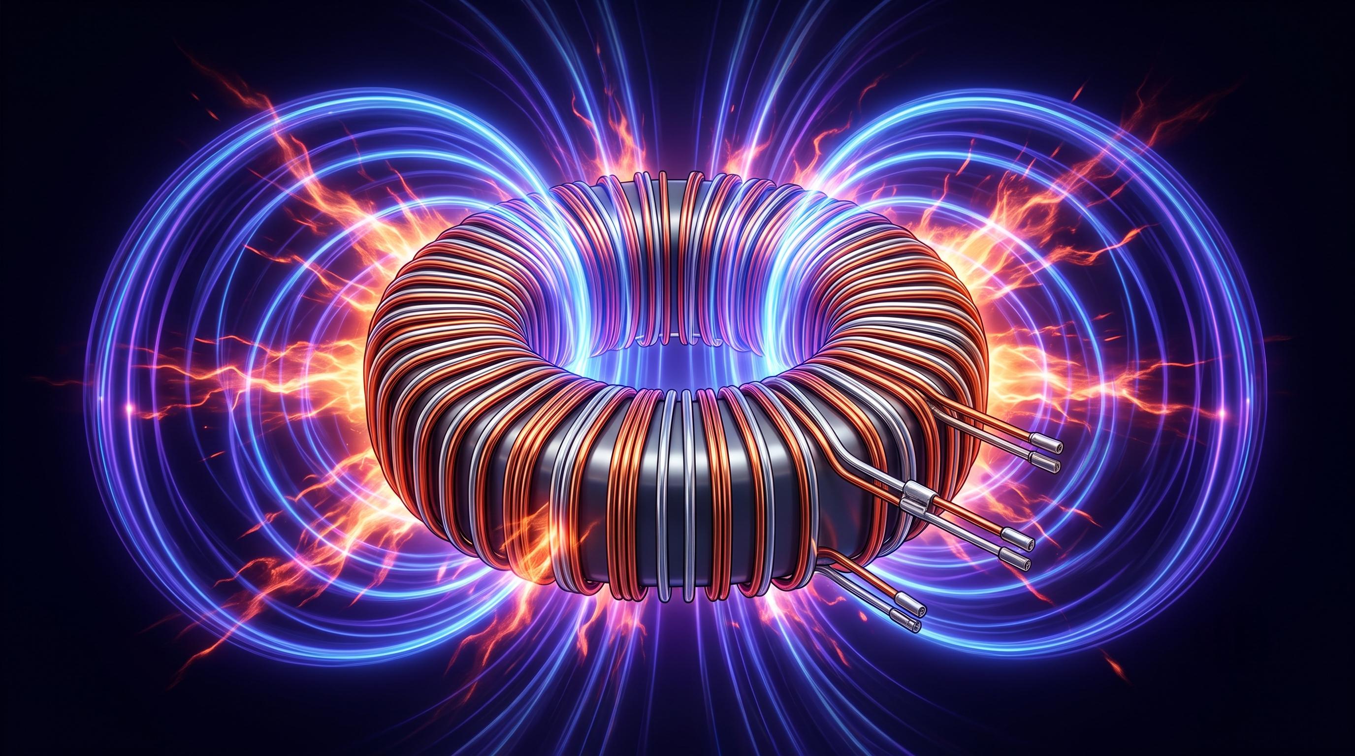 transformateur bifilaire de type bobine toroïdale.