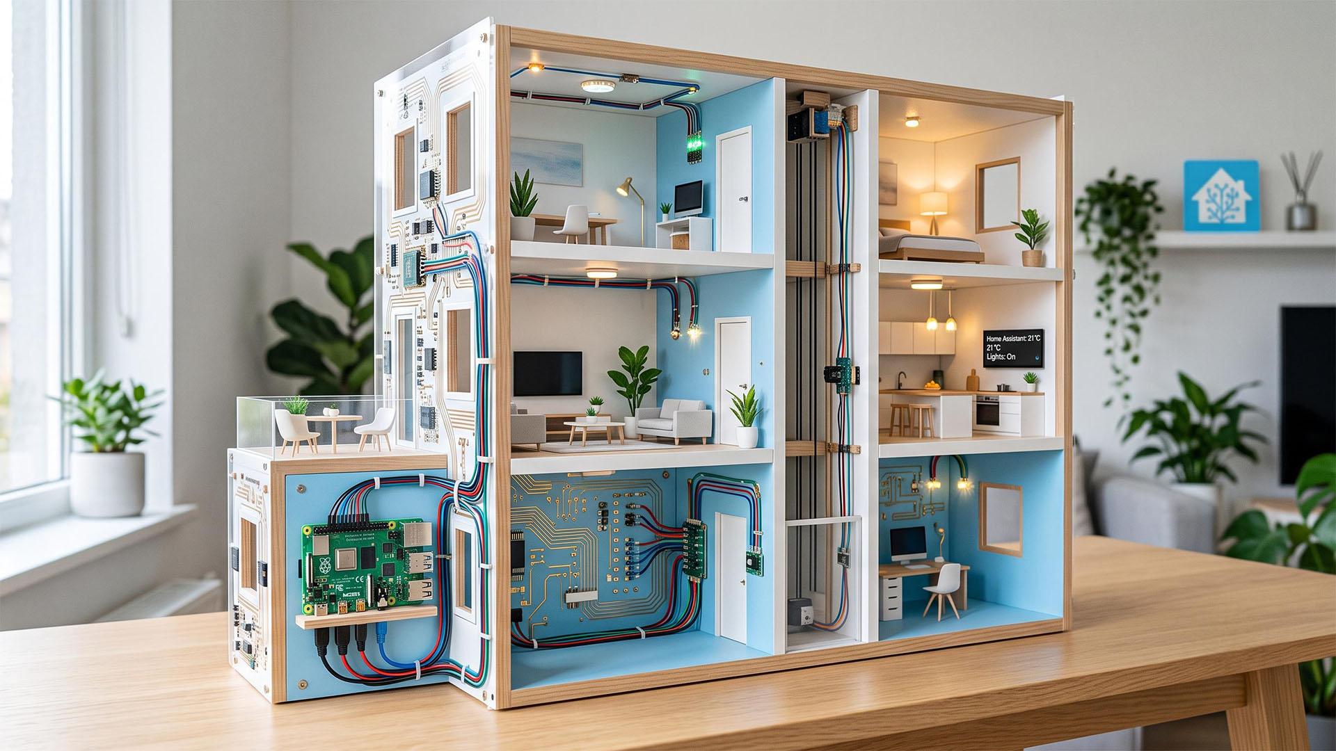 Une maison à poupée envahi d'électronique